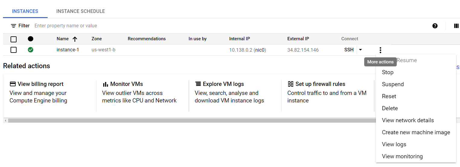 Shortcut to firewall settings.