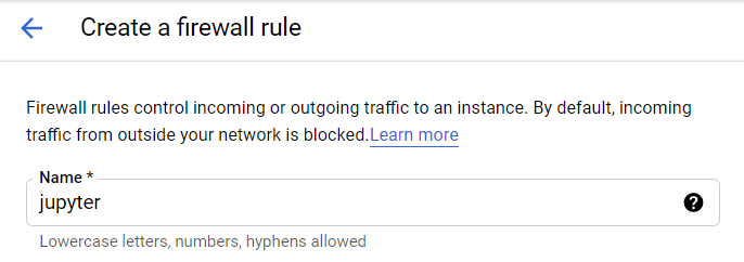 Create a firewall rule.